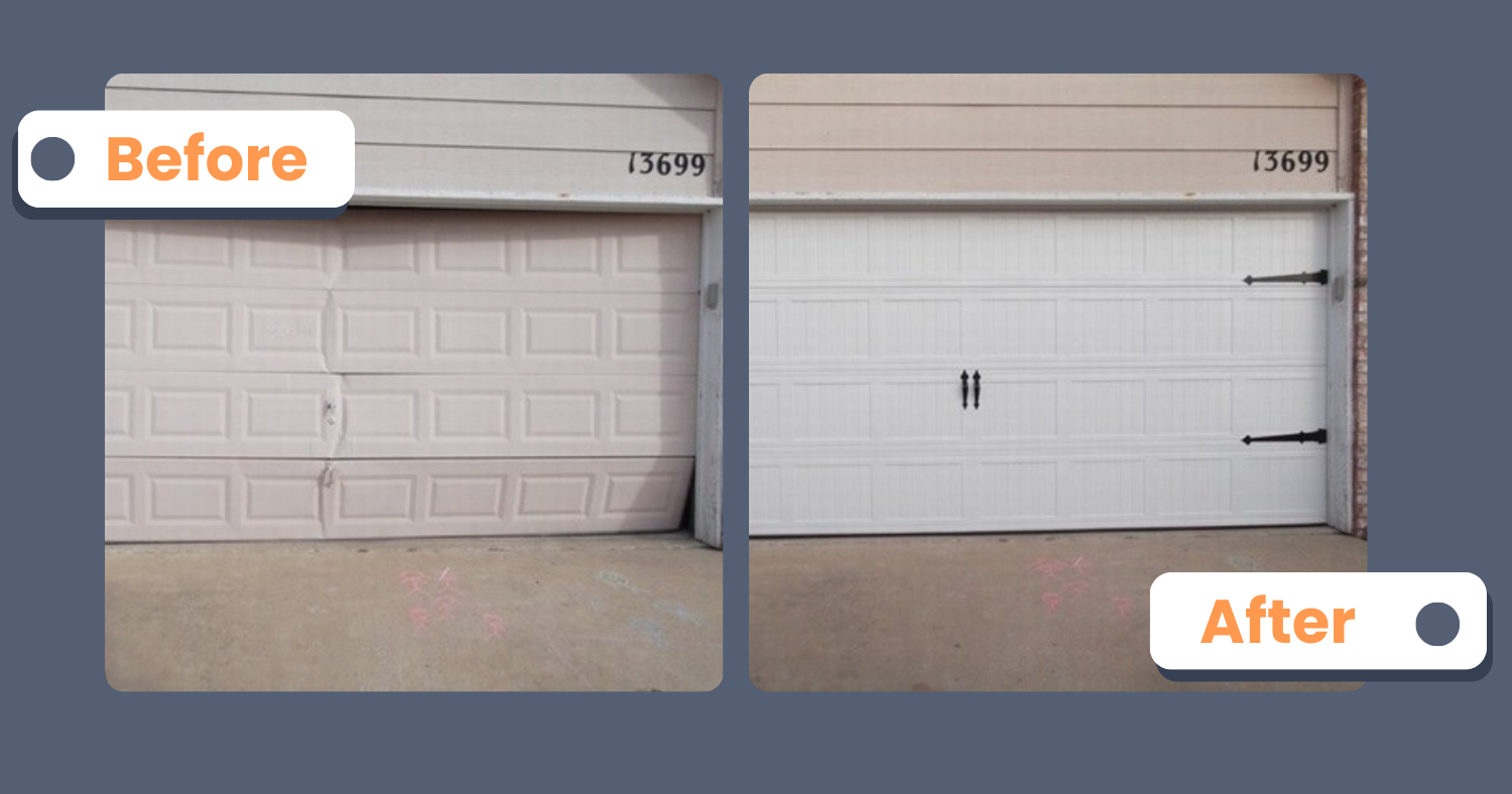 Garage Door Bedor And After Replacement